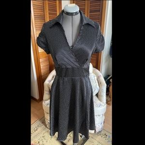 Vintage Black Polka Dot Dress